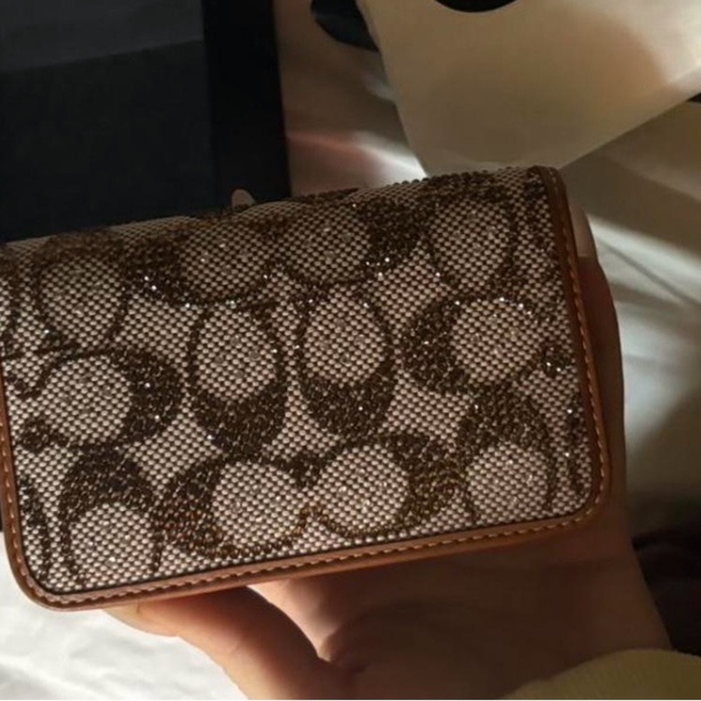 Coach Brown and Tan Signature Wallet, Excellent condition